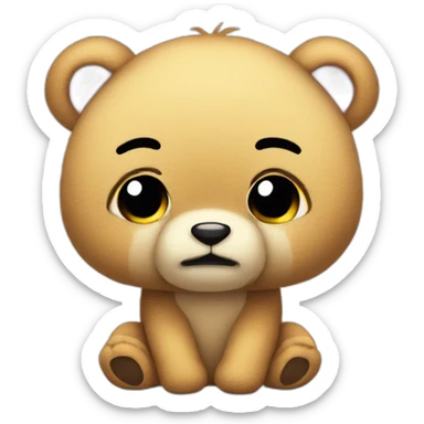 Offended cute cuddly toy sticker