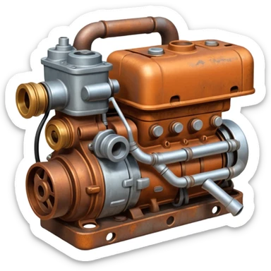 generate me a repair kit with a engine sticker