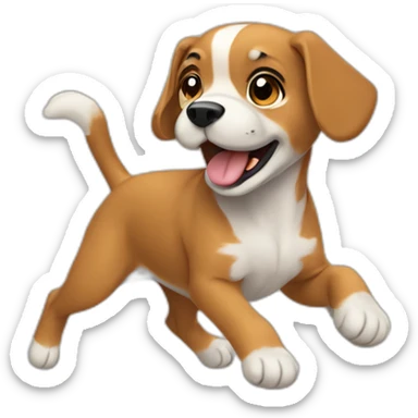 Cachorro voando sticker