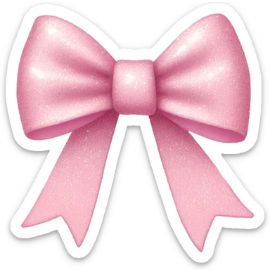 Light pink bow with glitter. sticker