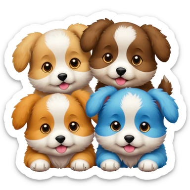 Cuatro cachorros  sticker