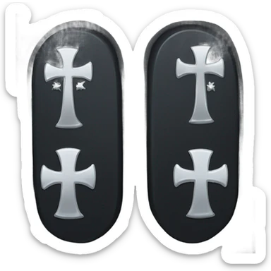 a black tombstone with the inscriptions in silver RIP  silver heart in the center sticker