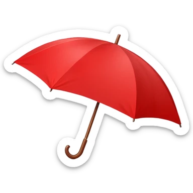 red summer umbrella sticker