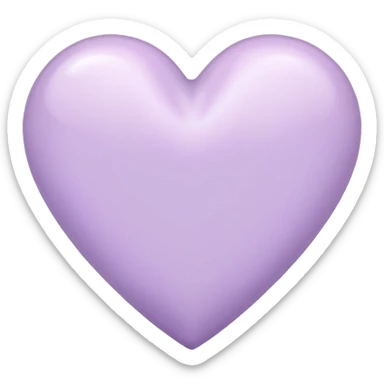 Pastel lilac heart sticker