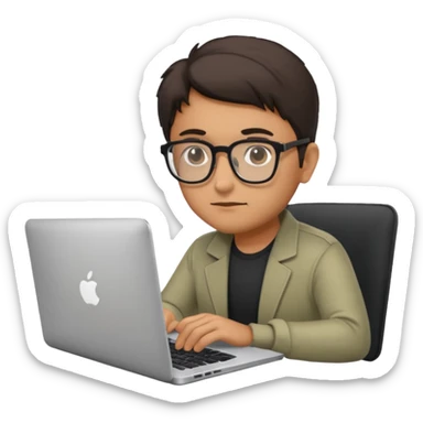 It's like a developer sitting in front of a laptop sticker