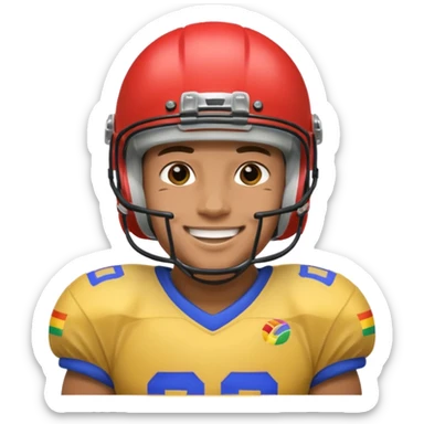 A LGBTQ football player sticker