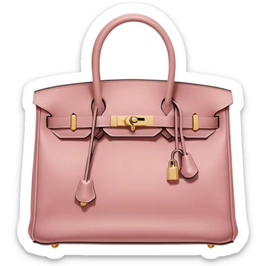 Dusty rose bag with Hermes-logo sticker