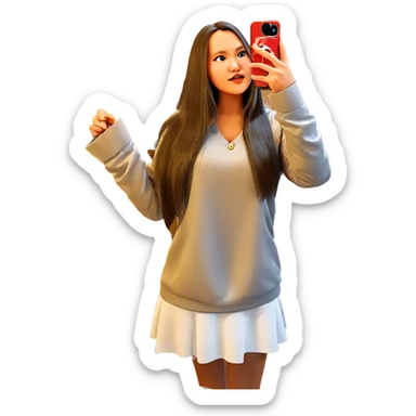 selfie in the mirror sticker