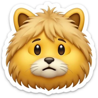 Emoji efeito Peludo versão Triste sticker