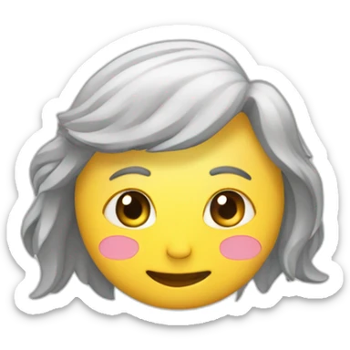 Emoji cœur argent sticker