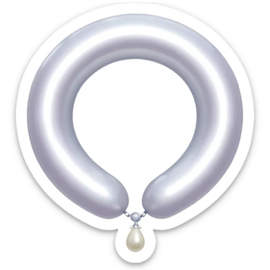 jeff koons style inflatable pearl necklace balloons sticker