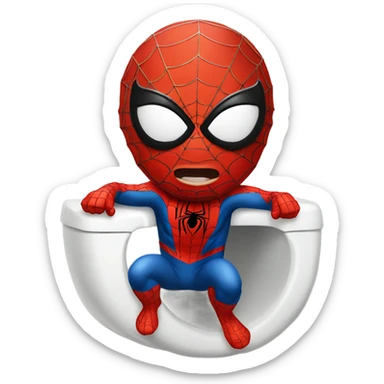 Spider-man  go To toilet sticker