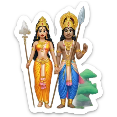 Lord Ram and Sita sticker