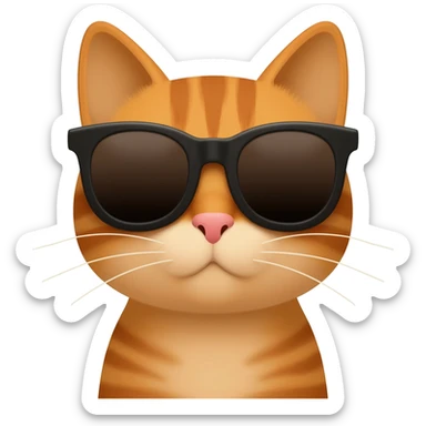Cat wearing sunglasses on Mars sticker