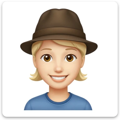 Şapkalı güler yüzlü  sticker