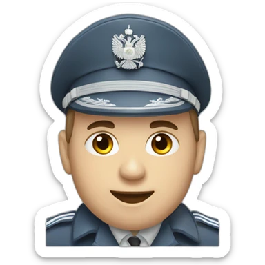 officer of customs service in russia sticker