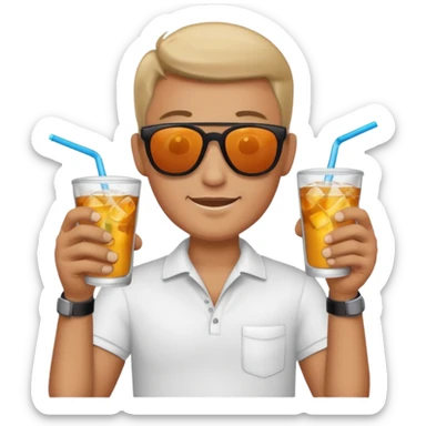 tatoo guy drink holders with sunglass sticker