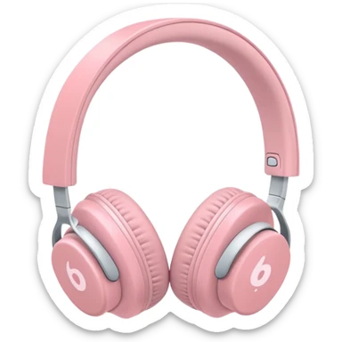 Casque bluetooth Apple rose pastel sticker