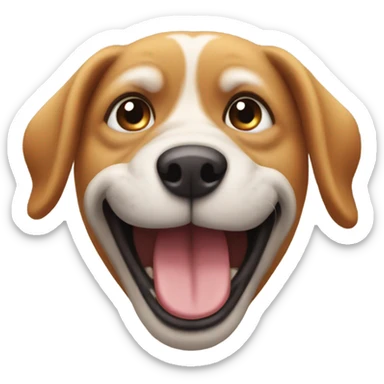 Dog rolling its eyes sticker