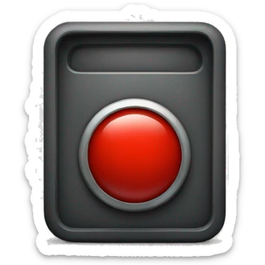 big red button  sticker