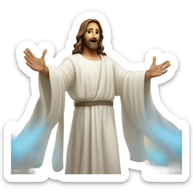 Jesus in heaven  sticker