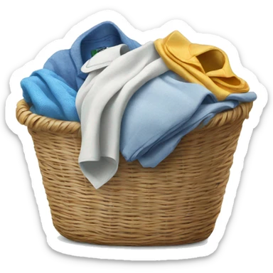 laundry pile in a basket sticker