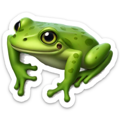 frog on a log  sticker