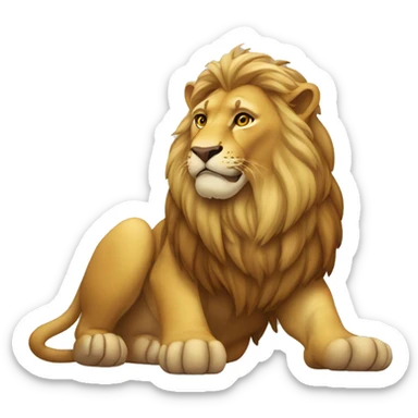 leão segurando sapato sticker