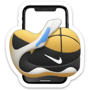 Nike logo on phone sticker