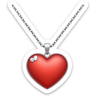 cute heart on chain sticker