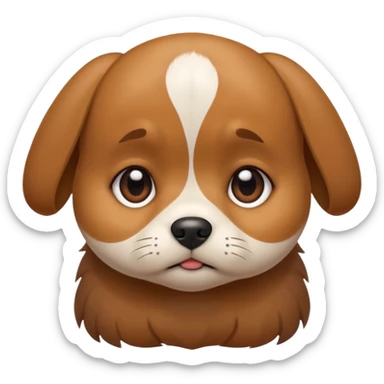 un perrito tierno por llorar  sticker