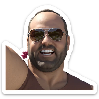 handsome man in sunglasses sticker