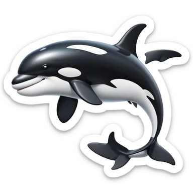cybernetic killer whale sticker