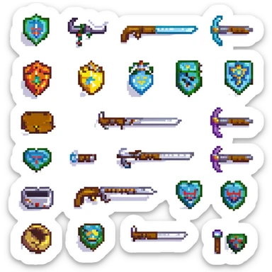 weapons in zelda macarina of time sticker