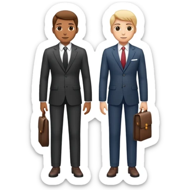 super realistic full-length official in a suit sticker