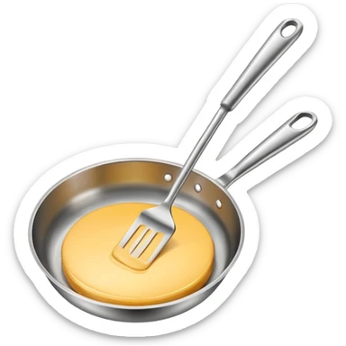 pan and spatula sticker