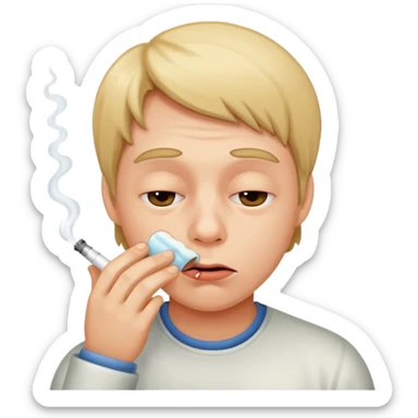 Person snorting 2c  sticker