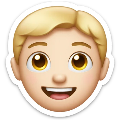 emoji with heart eyes and smile with blush sticker