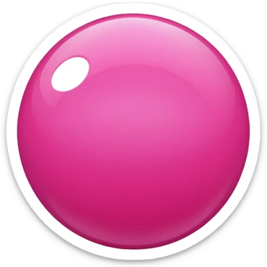 hot-pink sphere. sticker