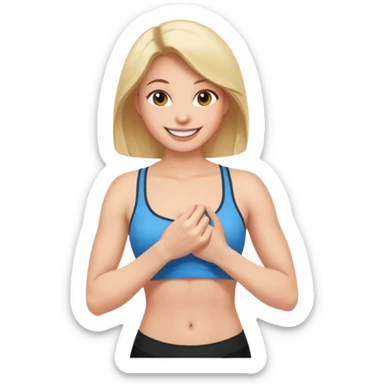 Emoji perempuan sedang membuka baju sticker