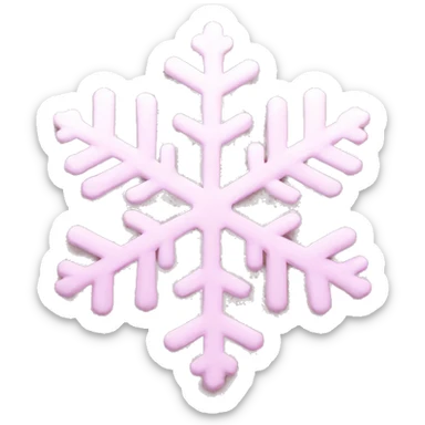 pastel pink snowflake  sticker