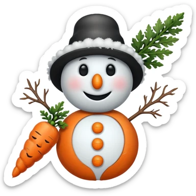 no outfit snowman  sticker