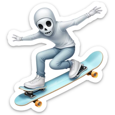  ghost skater boi ghost sk8 boarding sticker