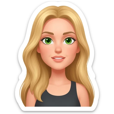She looked like a top model, with long blonde hair and green eyes. Heads turned when she entered the room, and men stopped mid-sentence to watch her go by. sticker