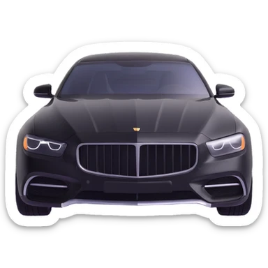 black luxury car with a transparent plastic film partially covering the hood and windshield, elegant and premium look sticker