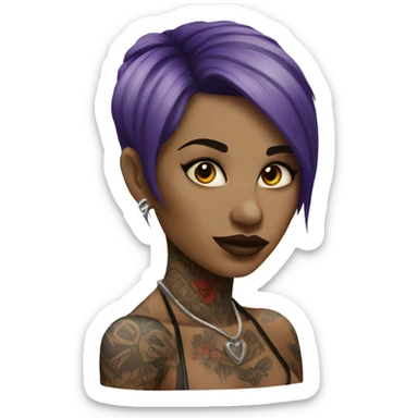 tattooed woman very attractive sticker