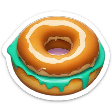 Minecraft Slime eating donut sticker