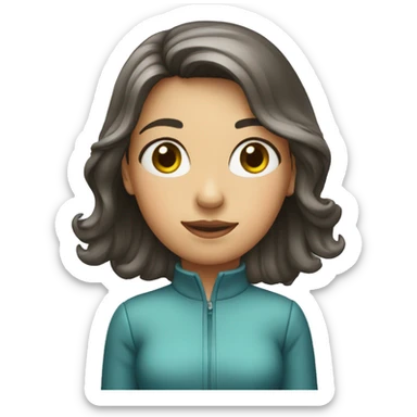 a girl with a snowglobe sticker