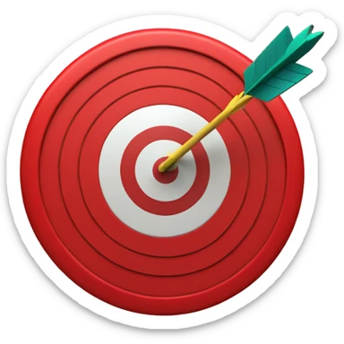 Red 3d Target with arrow sticker