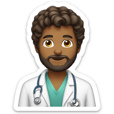 Boy-beard-doctor-with-owl sticker
